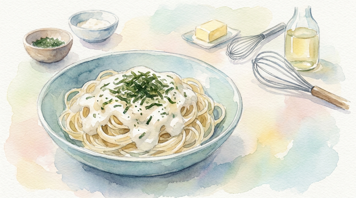 白くとろみのあるソースを作るための材料と分量(1人前)